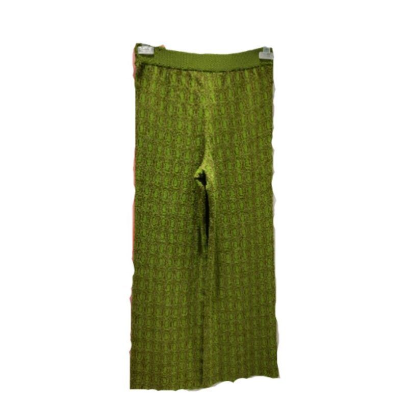 Pantalón RIVOLI verde estampado Pisonero - Imagen 3