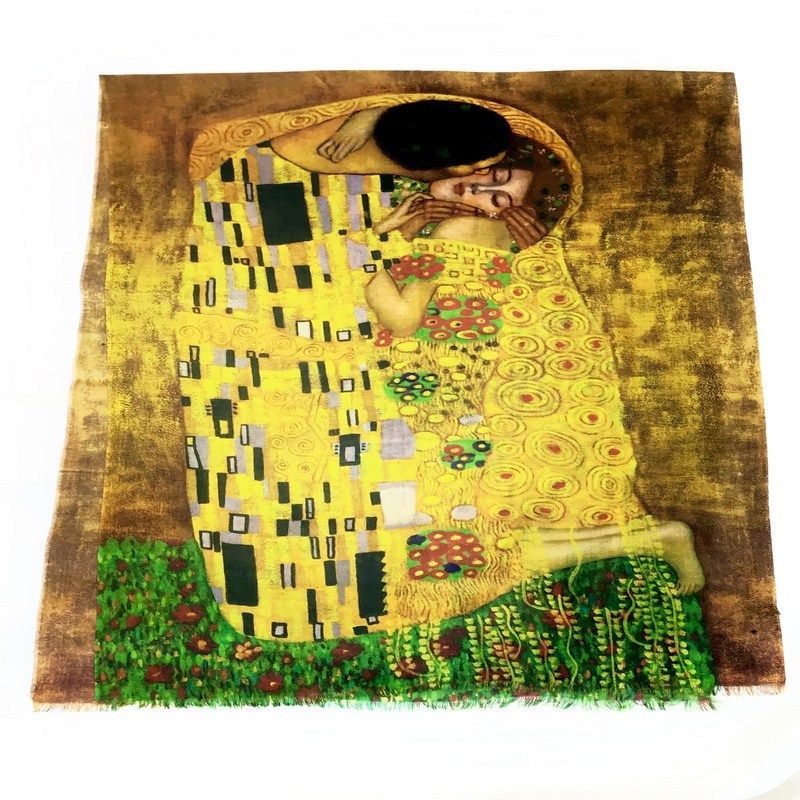 Fular de lana "El Beso" de Klimt