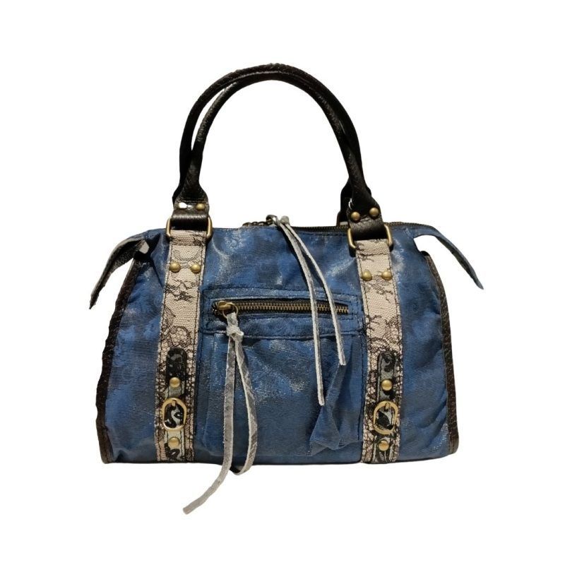 Bolso PIEL azul serp