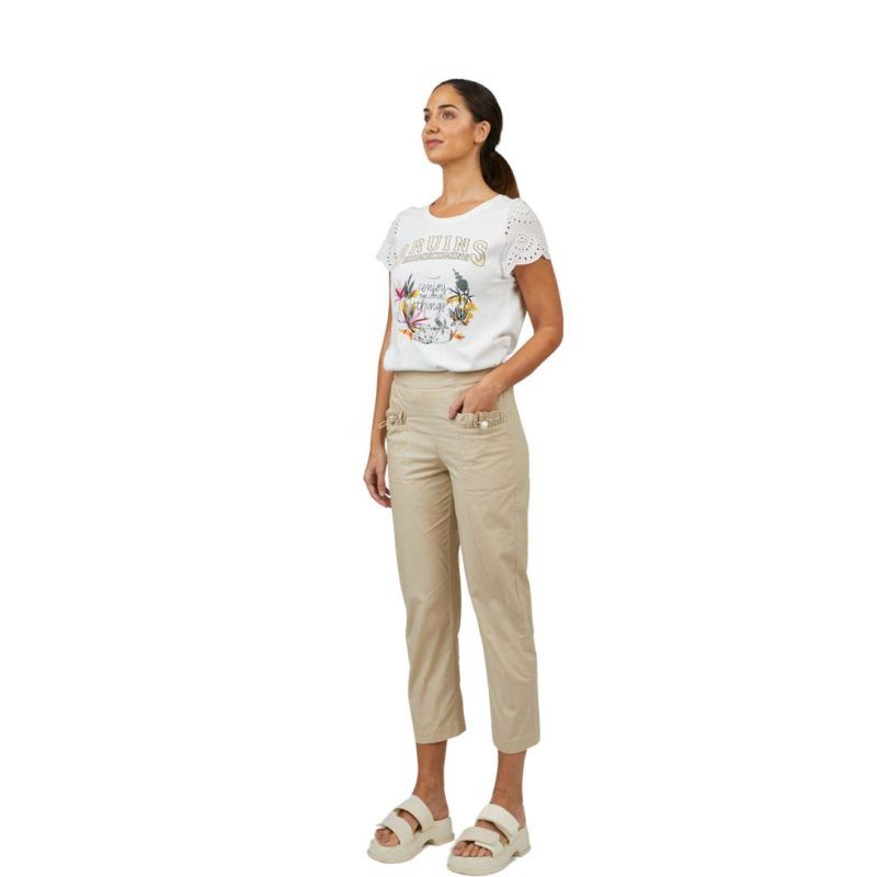 Pantalón beige bolsillos Poupée Chic