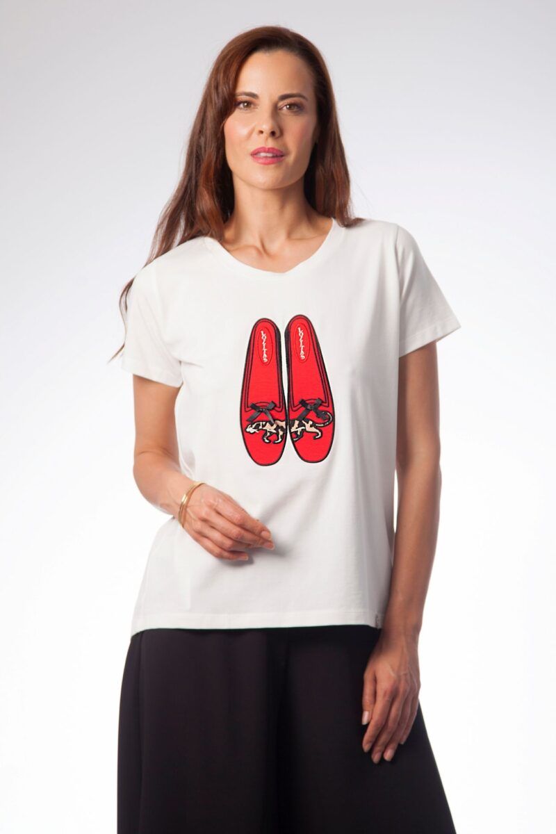 Camiseta blanca zapatitos Lolitas