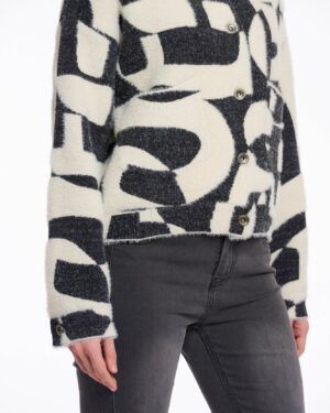 Chaqueta Bubly blanco y negro