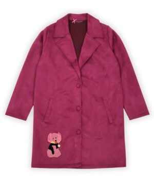Chaqueta larga perrito rosa