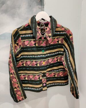 Cazadora de rayas horizontales