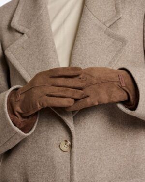 Guantes pelo taupe
