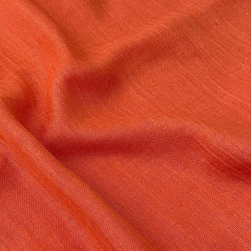 Fular naranja de algodón