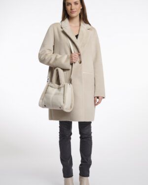 Bolso de pelo Jasha crema