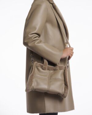 Bolso de pelo Jasha toffee