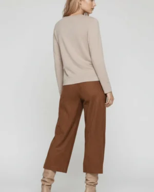 Jersey beige con florecitas