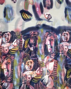 Fular Picasso rosa