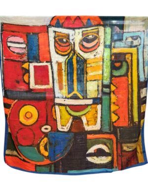 Fular de cashmere abstracto