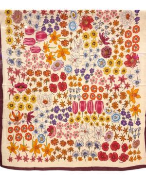 Fular de cashmere florecitas