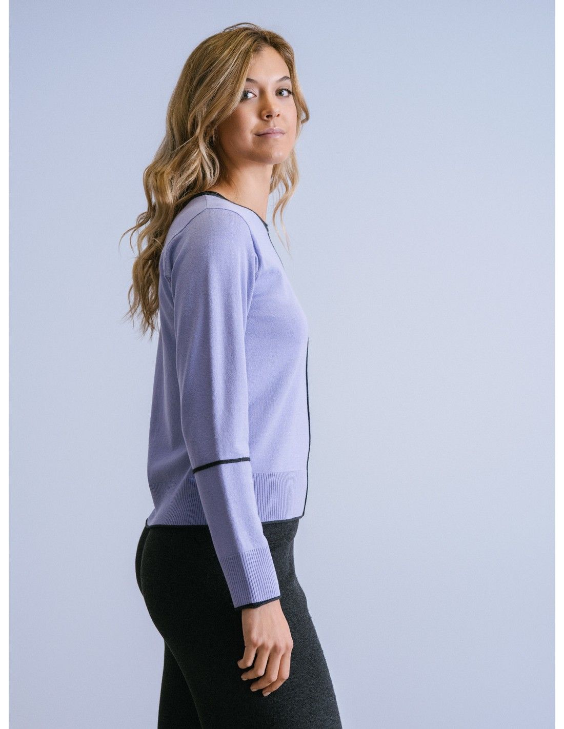 Jersey cuello caja lila WNT - Imagen 2