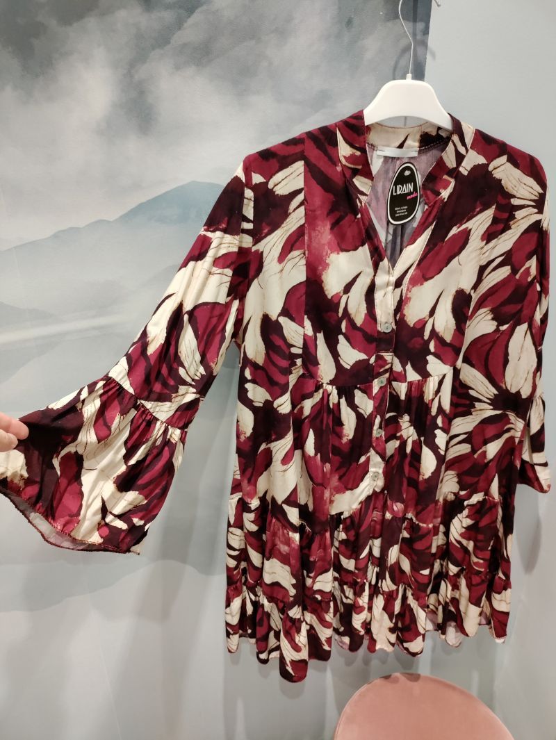 Vestido de flores granates - Imagen 2