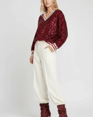 Jersey granate lentejuelas Lolitas&L