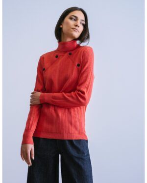 Jersey cuello vuelto naranja WNT