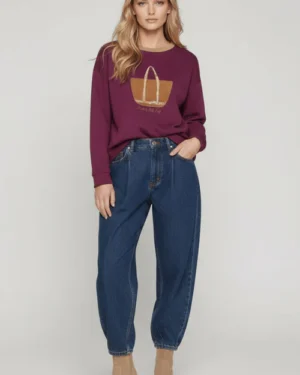 Sudadera granate bolsito Lolitas