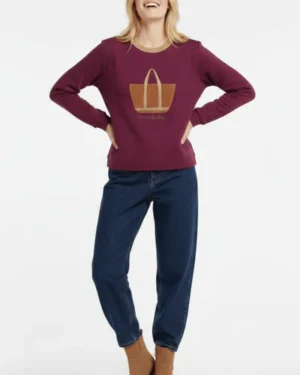 Sudadera granate bolsito Lolitas