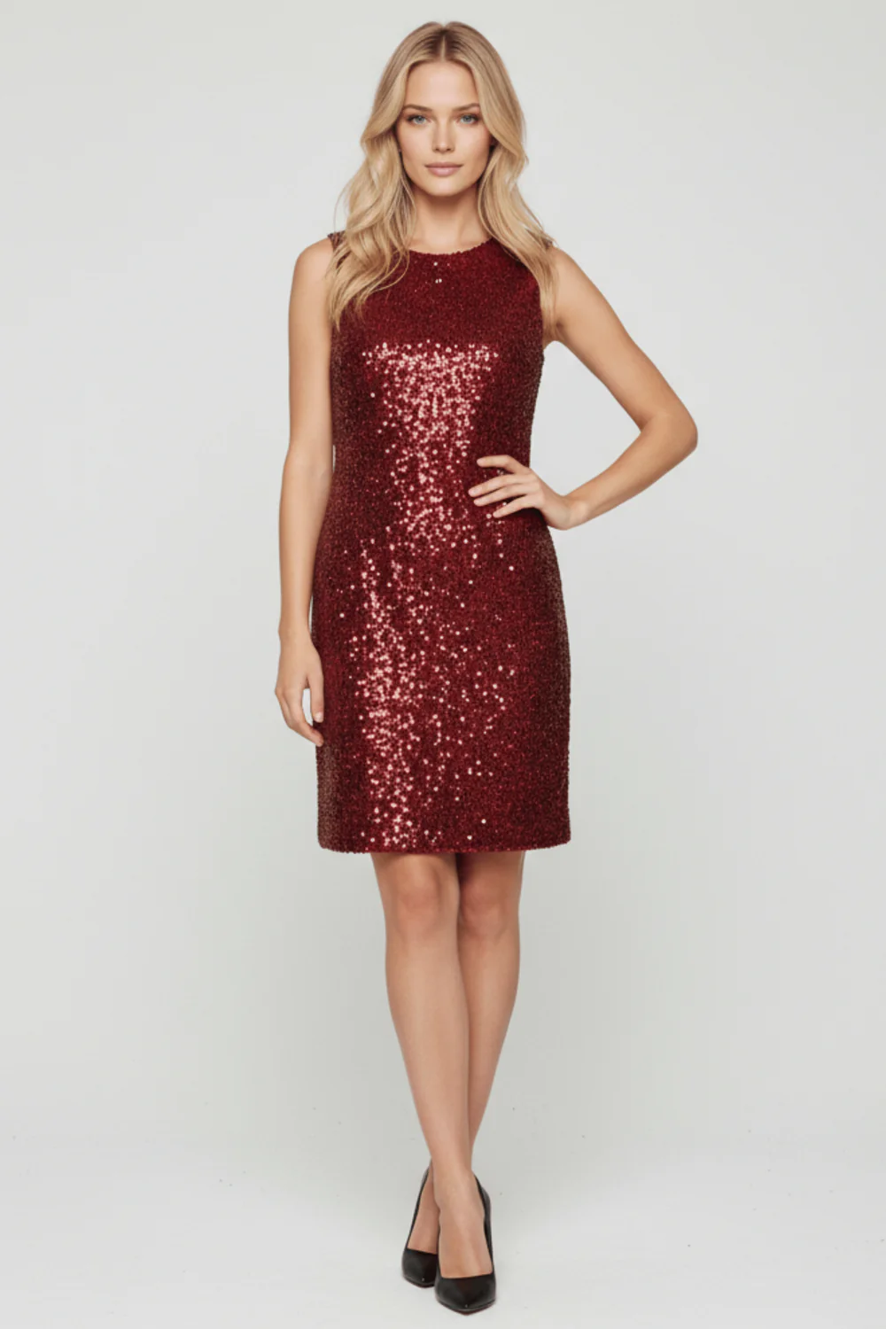 Vestido lentejuelas granate Lolitas