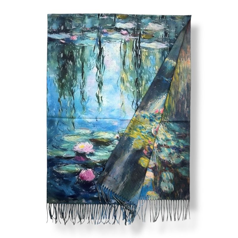 Fular lana "Nenúfares" (reversible) - Imagen 3