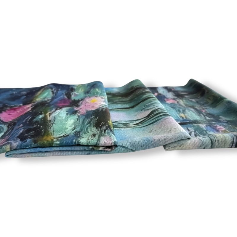 Fular lana "Nenúfares" (reversible) - Imagen 4