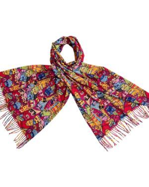 Fular lana Gatos de colores