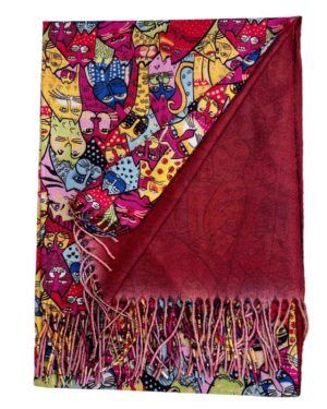 Fular lana Gatos de colores