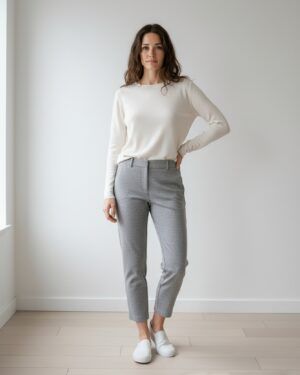 PantalĂ³n gris Fenja de Stehmann