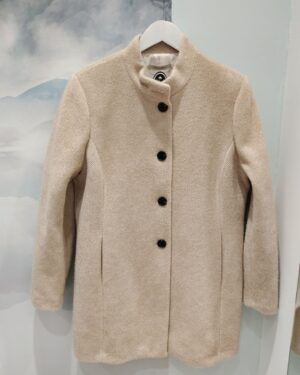 Abrigo de paño beige claro
