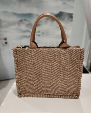 Bolso de pelo beige
