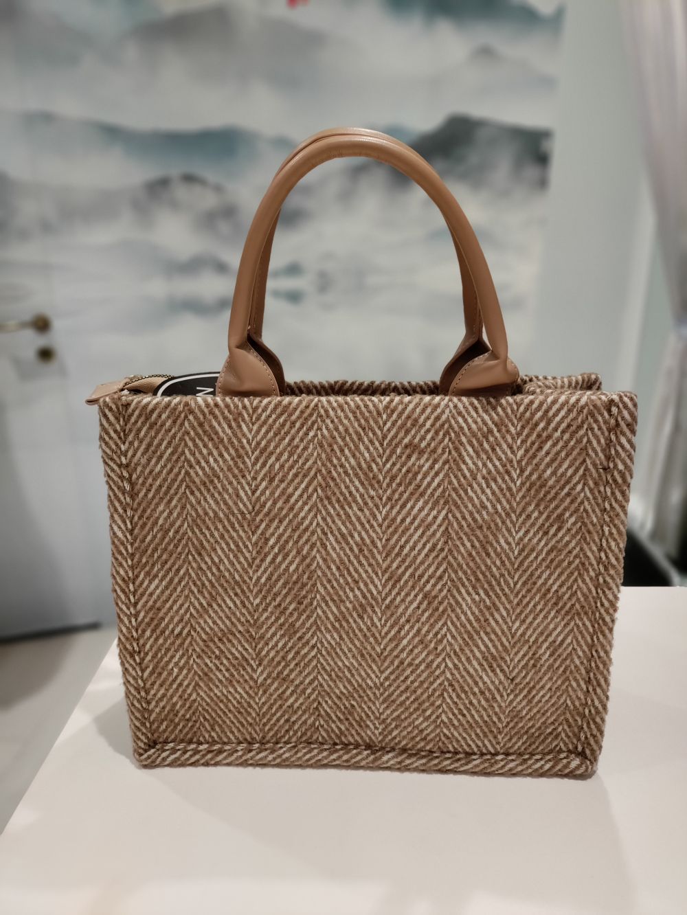 Bolso de pelo beige - Imagen 2