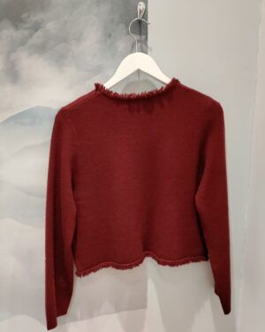 Chaqueta de punto granate