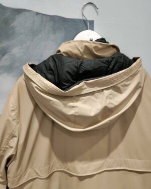 Gabardina larga acolchada