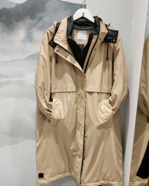 Gabardina larga acolchada