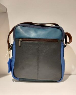 Bolso piel azul Soruka bandolera