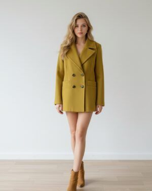 Abrigo de paño verde oliva