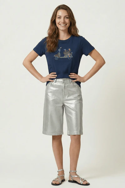 Camiseta azul brilli vespa Lolitas