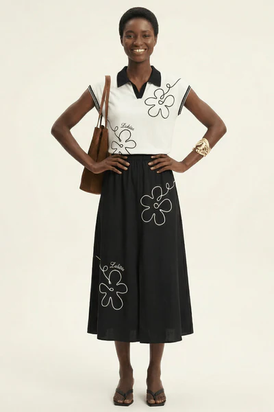 Camiseta blanca cuello polo Lolitas - Imagen 3