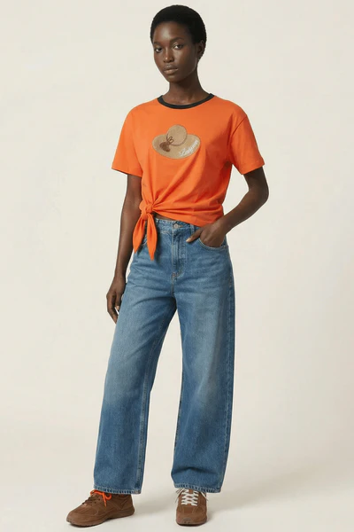 Camiseta naranja sombrero Lolitas