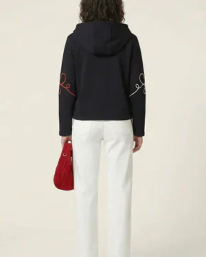 Chaqueta negra con flores Lolitas