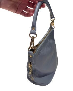 Bolso piel pequeño gris