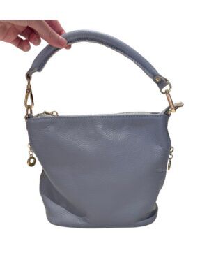 Bolso piel pequeño gris