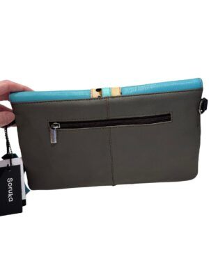 Bolso piel Marianne turquesa Soruka