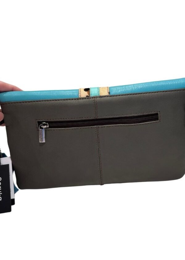 Bolso piel Marianne turquesa Soruka