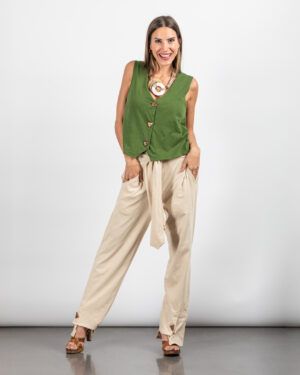 Pantalón Hanan bambú beige Dup