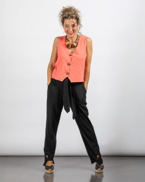 Chaleco Olga naranja bambú Dup