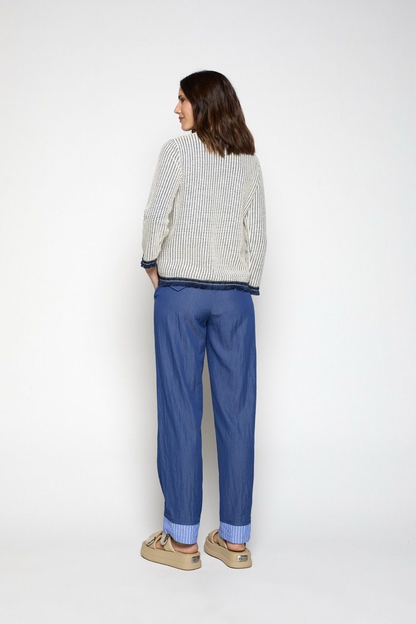 Chaqueta punto panal azul Poupée Chic - Imagen 4