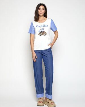 Camiseta Vesta azul Poupée Chic