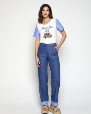 PantalĂ³n Vesta sport Azul PoupĂ©e Chic