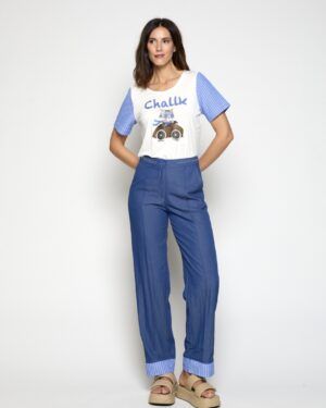 PantalĂ³n Vesta sport Azul PoupĂ©e Chic